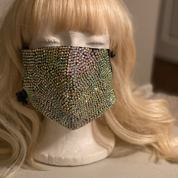 Custom Rhinestone Cotton Face Cover/Mask - Picture 2 of 4